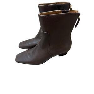 Madewell Laurel Ankle Bootie in Coffee Bean Leather size 6